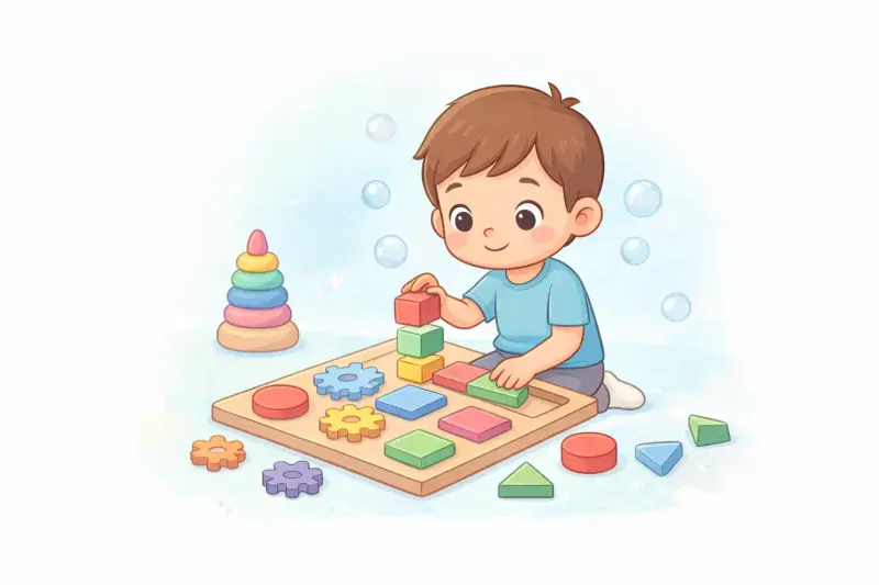 Niña desarrollando habilidades cognitivas con juegos terapéuticos