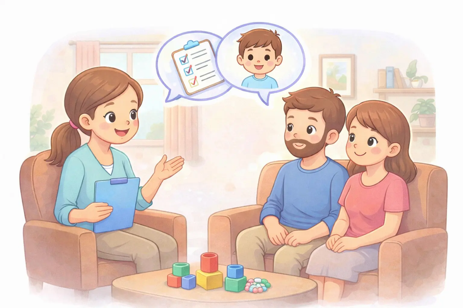 Imagen dibujo de una familia