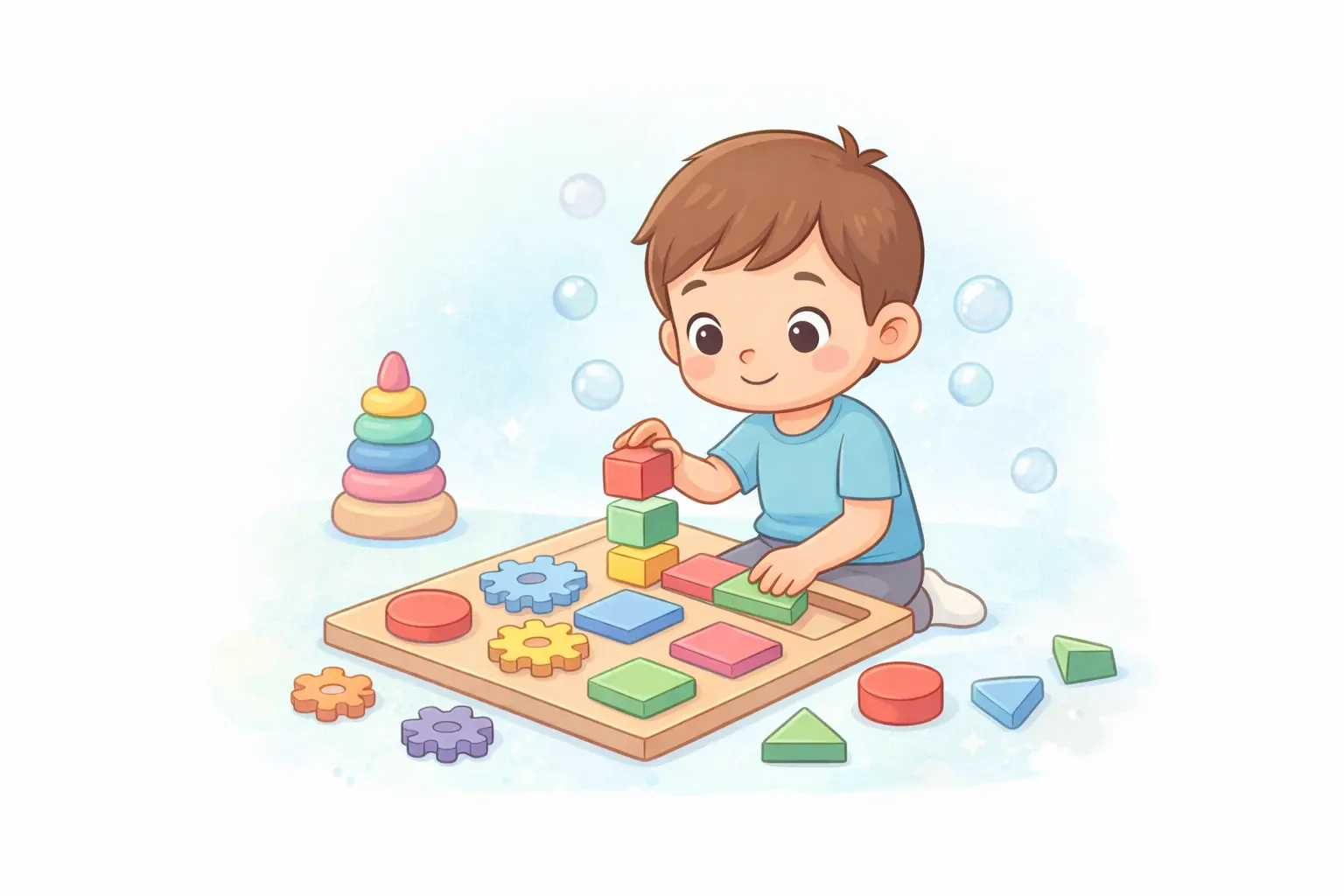 Imagen dibujo de una niña que tiene una ampolleta en la cabeza